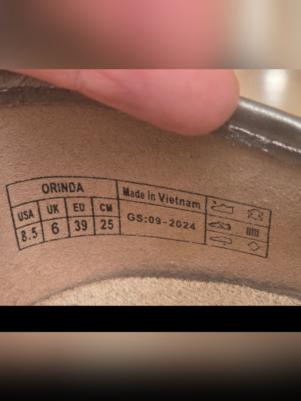Vionic Orinda Square Toe Ballet Flats Pewter Genuine Leather Women's Size 8.5 - Picture 8 of 9